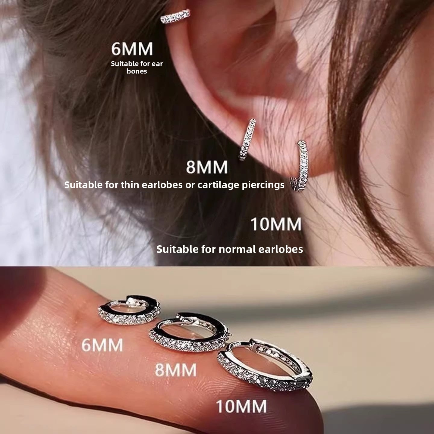 Geometric Silver Plated Earrings