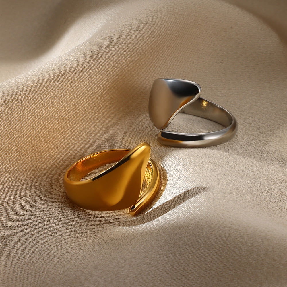 Geometric Snake Open Adjustable Ring