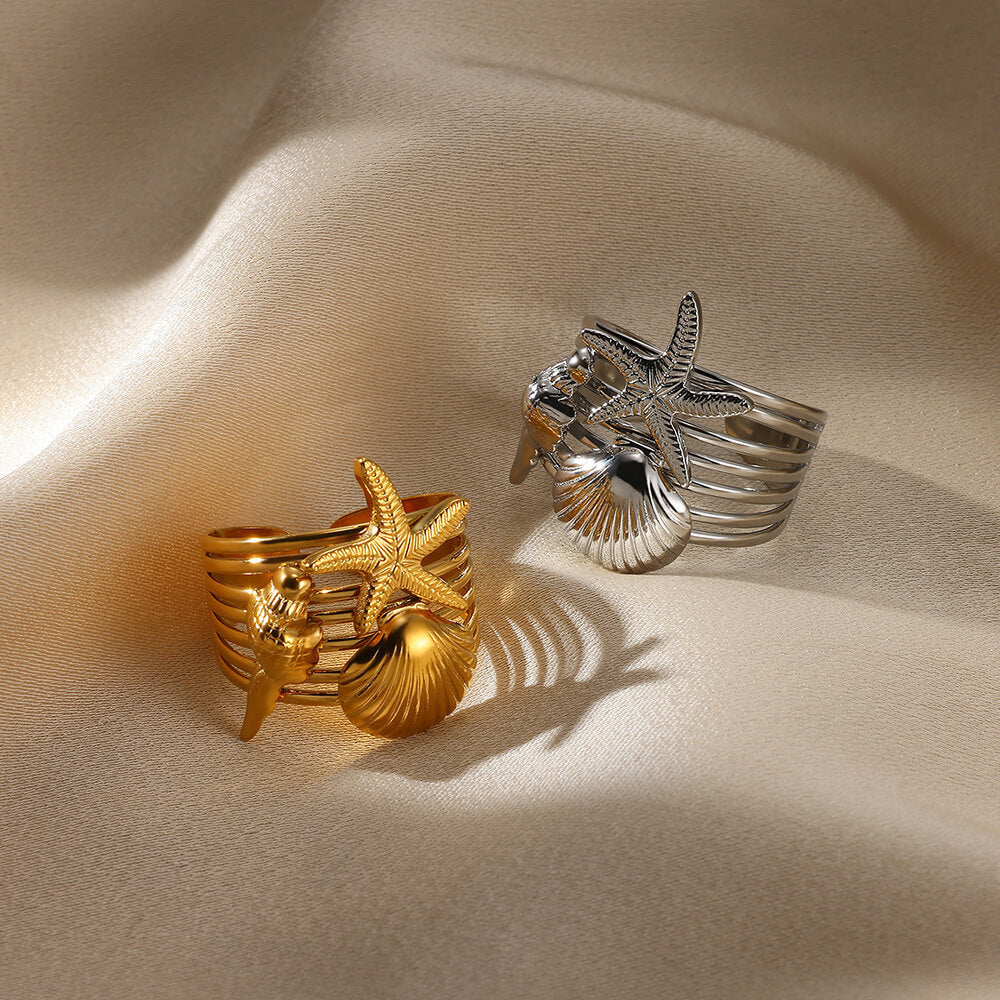 Geometric Snake Open Adjustable Ring