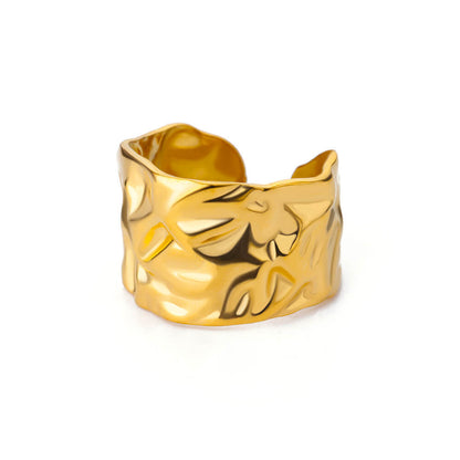 Geometric Snake Open Adjustable Ring