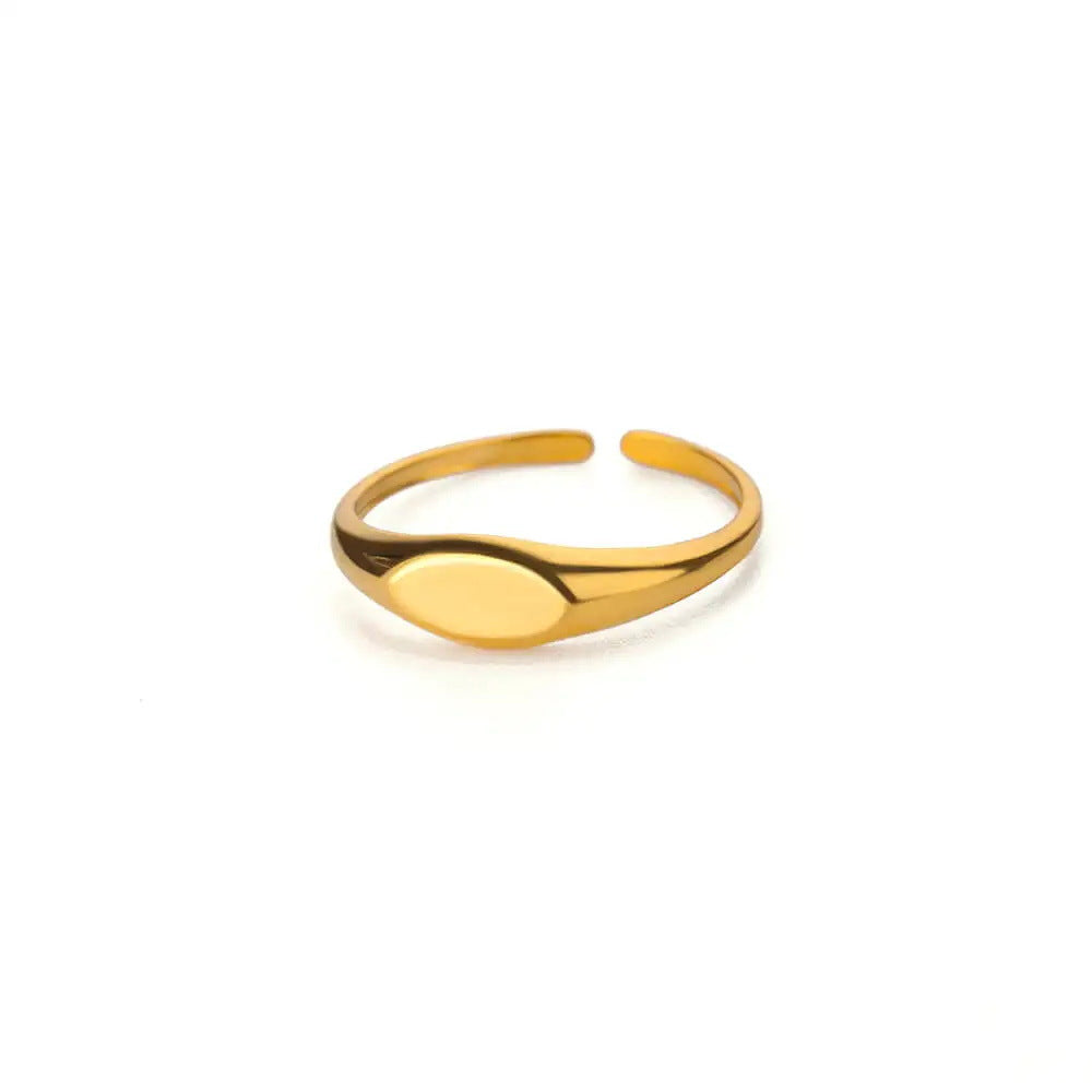 Geometric Snake Open Adjustable Ring