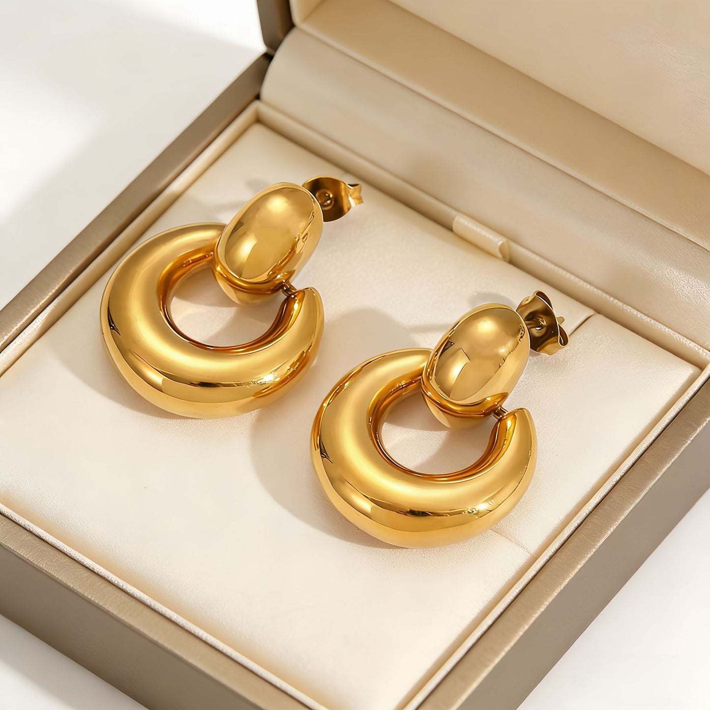 Geometric Stainless Steel Earrings