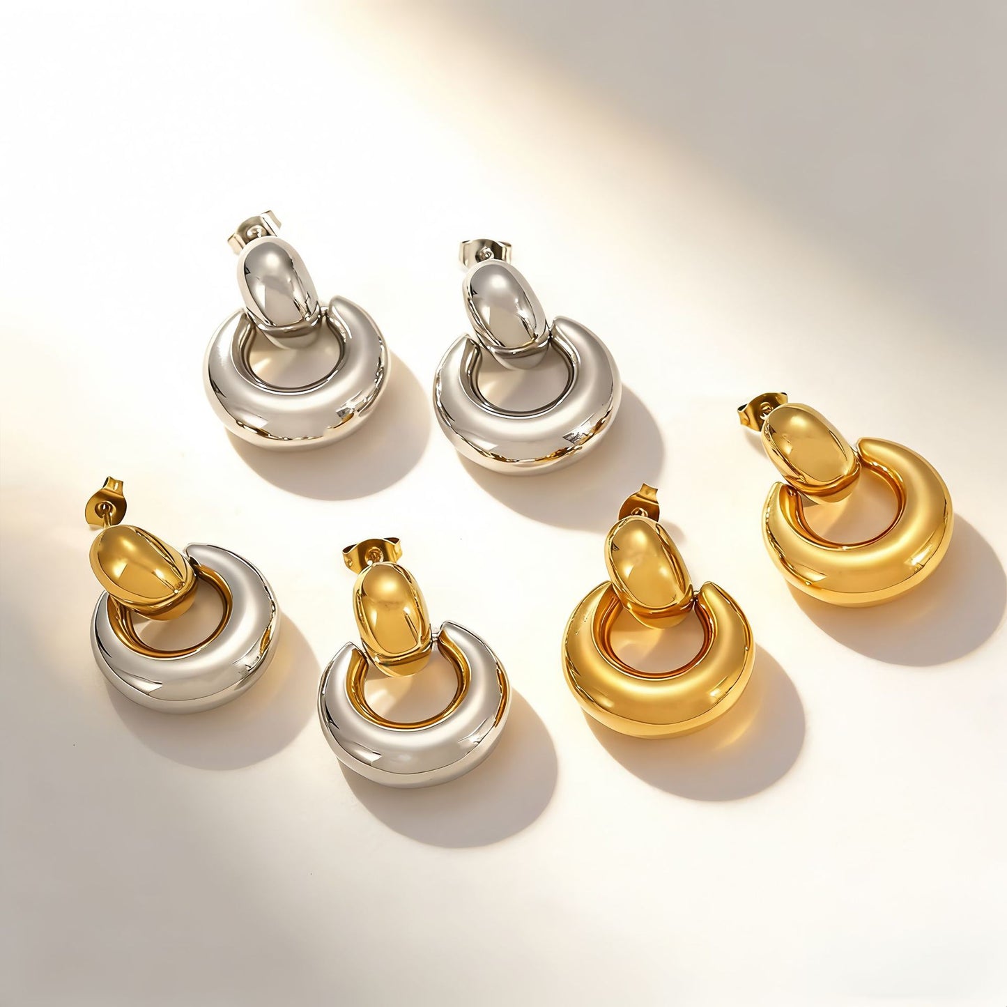 Geometric Stainless Steel Earrings