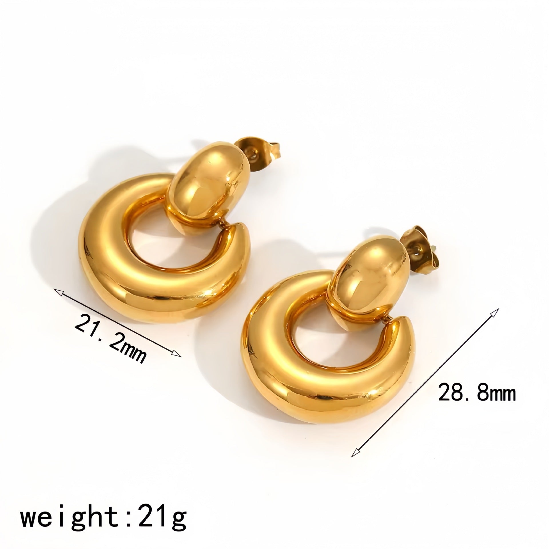 Geometric Stainless Steel Earrings