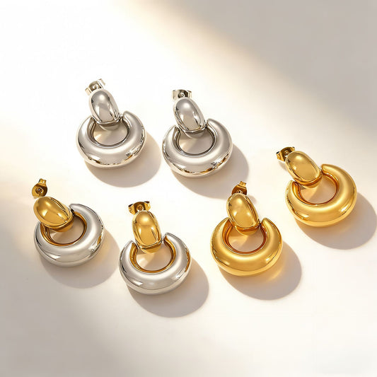 Geometric Stainless Steel Earrings