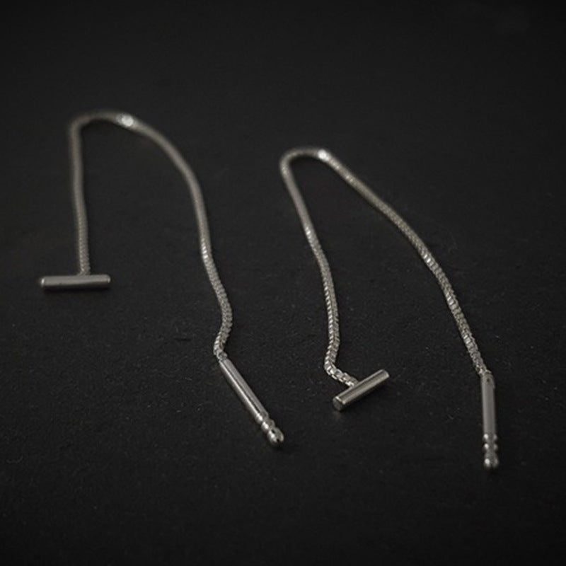 Geometric T-bar Drop Earrings
