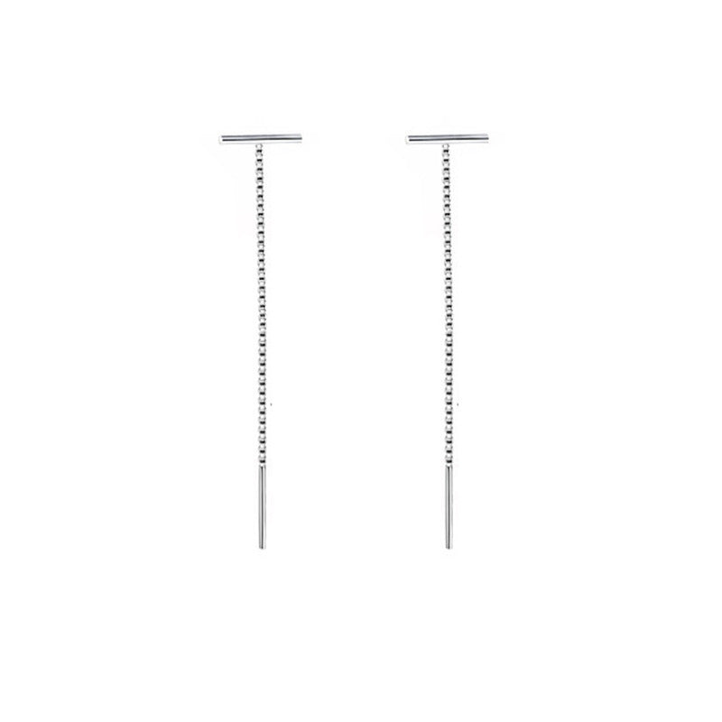 Geometric T-bar Drop Earrings