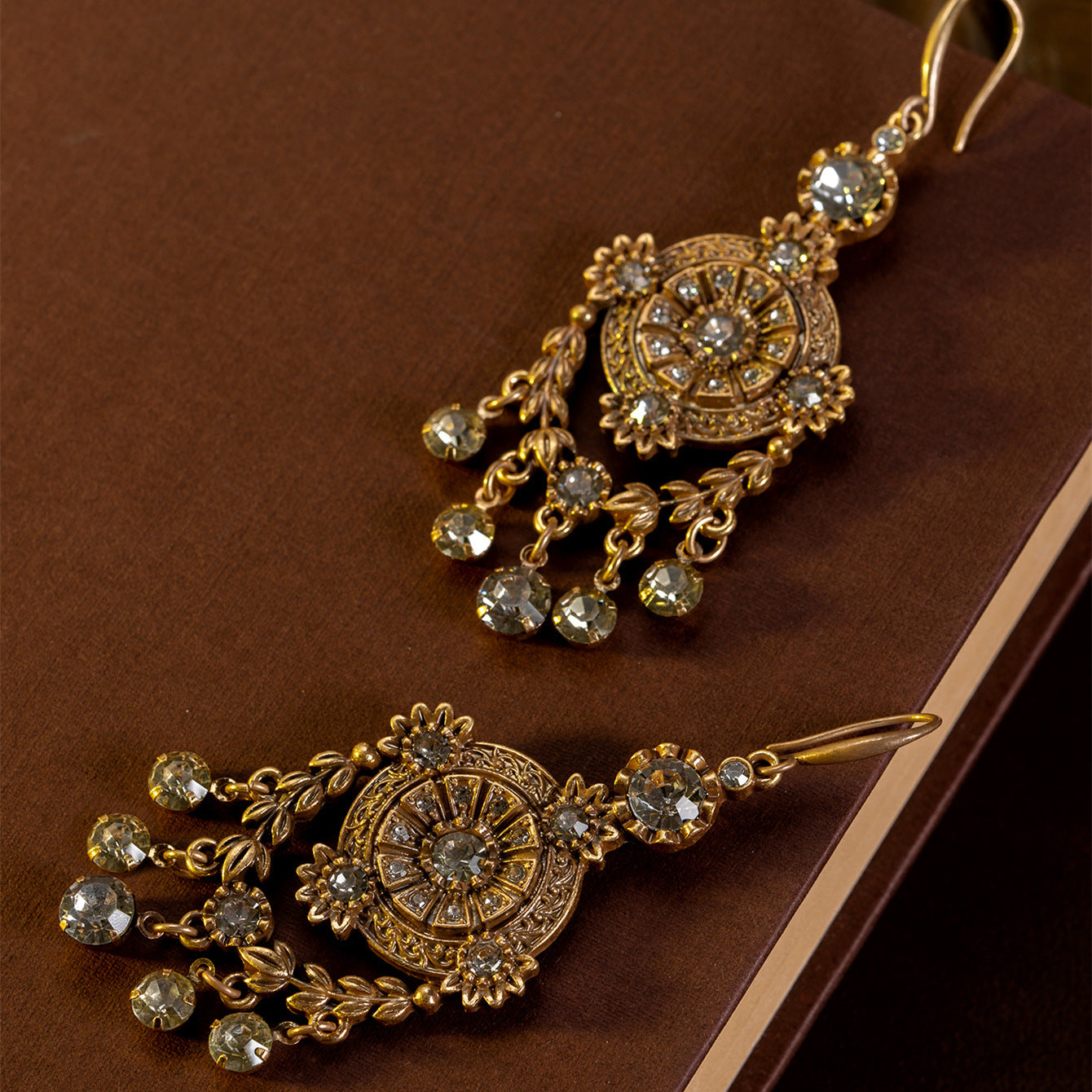 Geometric Tassel Diamond Earrings