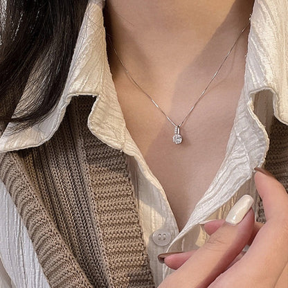 Geometric teardrop necklace