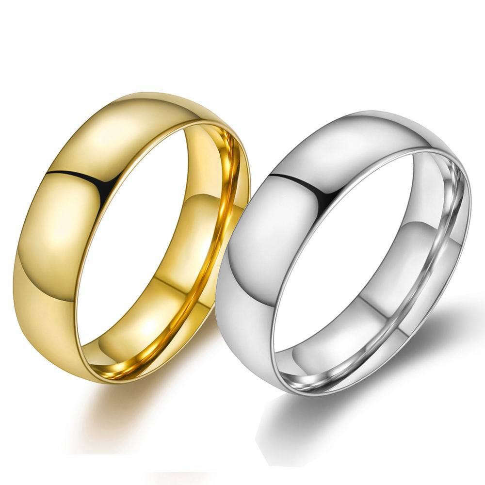 Geometric Titanium Steel Couple Ring