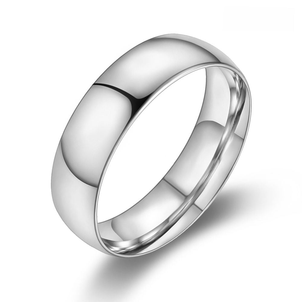Geometric Titanium Steel Couple Ring
