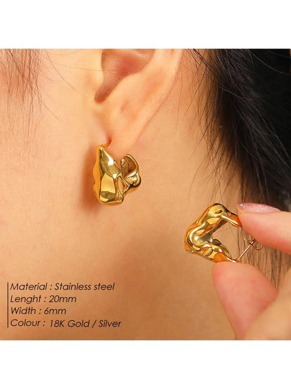 Geometric Titanium Steel Earrings