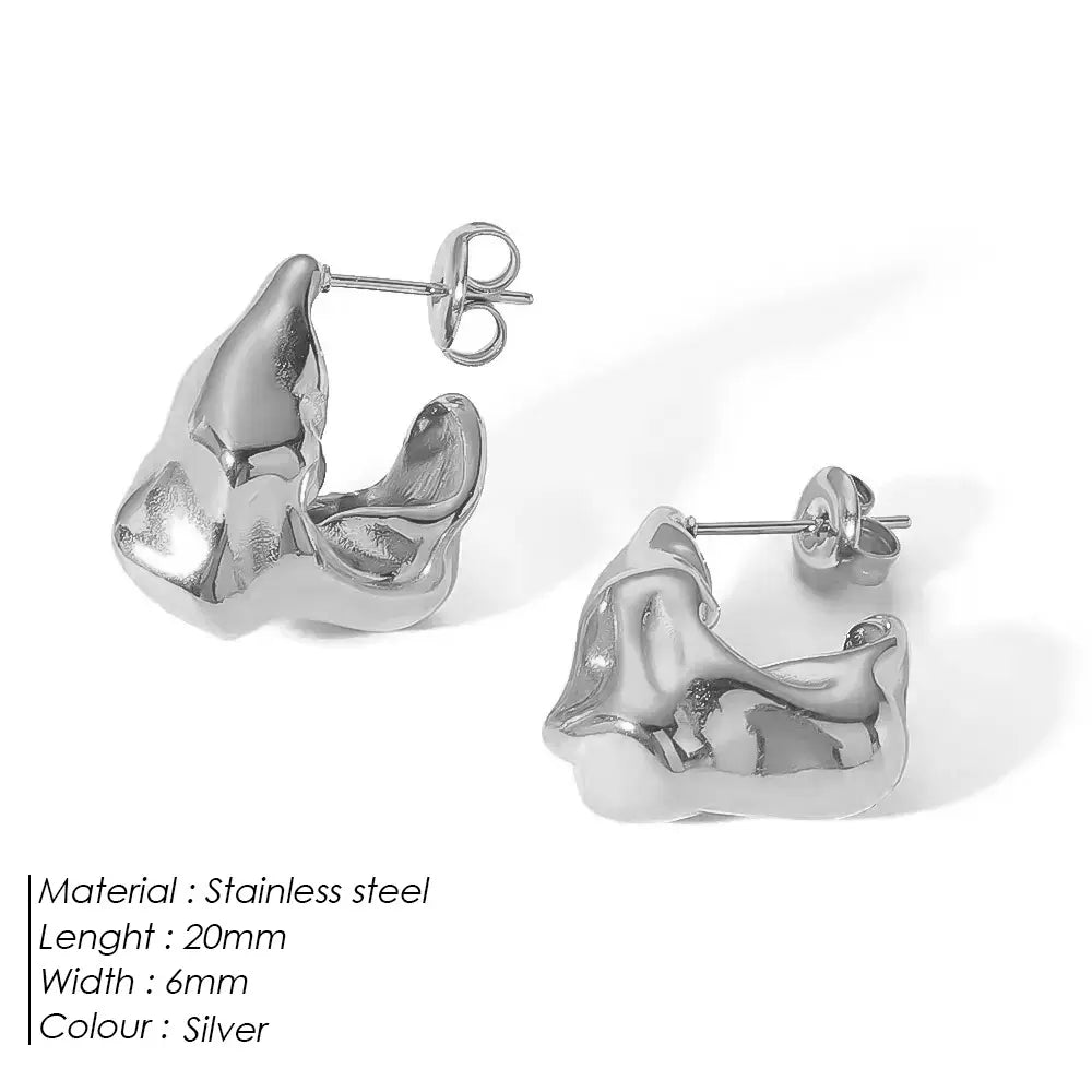 Geometric Titanium Steel Earrings
