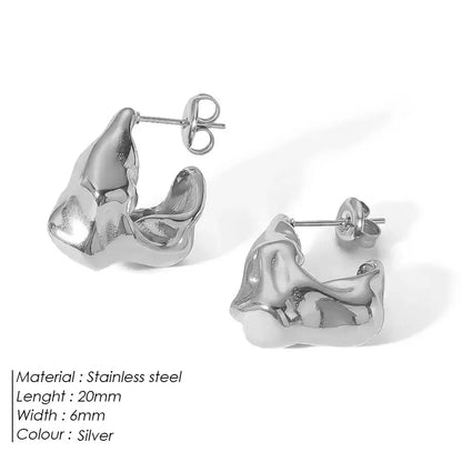 Geometric Titanium Steel Earrings