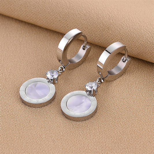Geometric Titanium Steel Earrings with Stainless Steel Posts