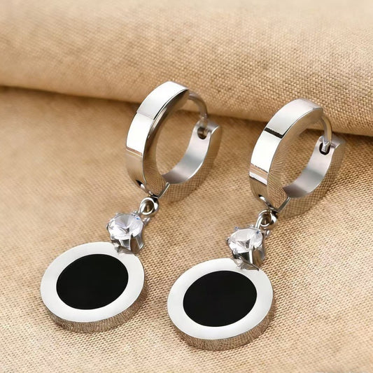 Geometric Titanium Steel Earrings with Stainless Steel Posts