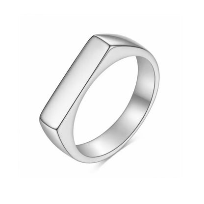 Geometric Titanium Steel Ring