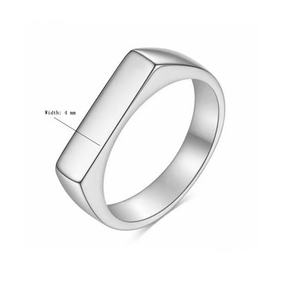 Geometric Titanium Steel Ring