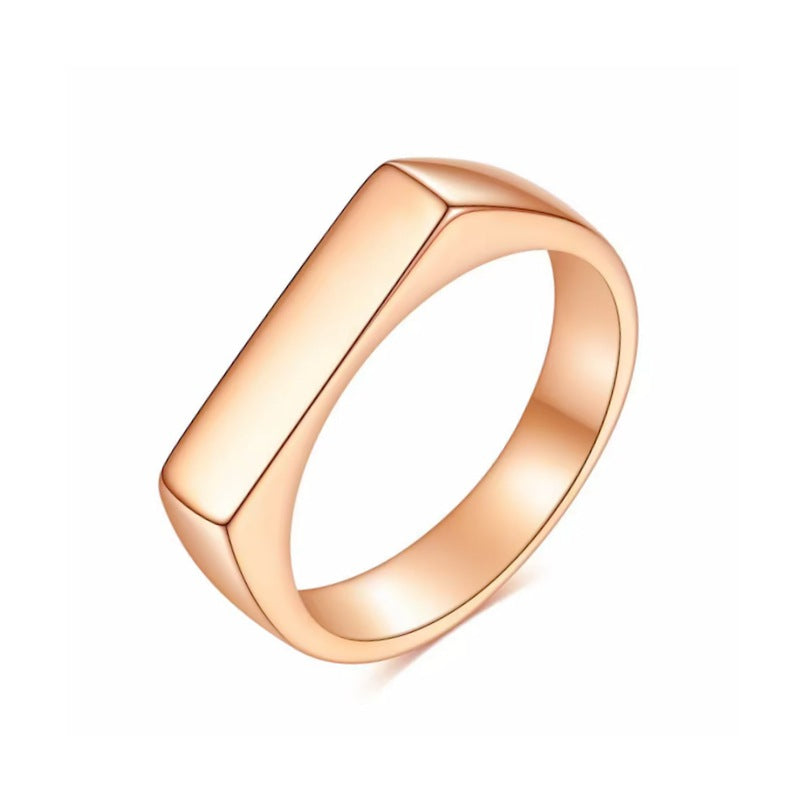Geometric Titanium Steel Ring