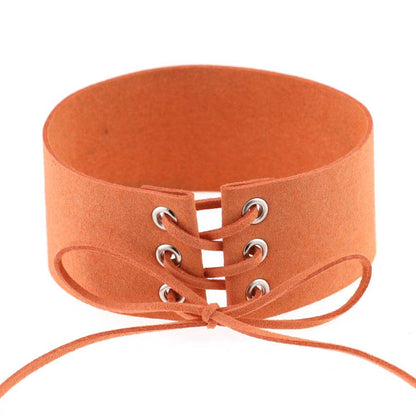 Geometric Velvet Choker Necklace