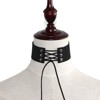 Geometric Velvet Choker Necklace
