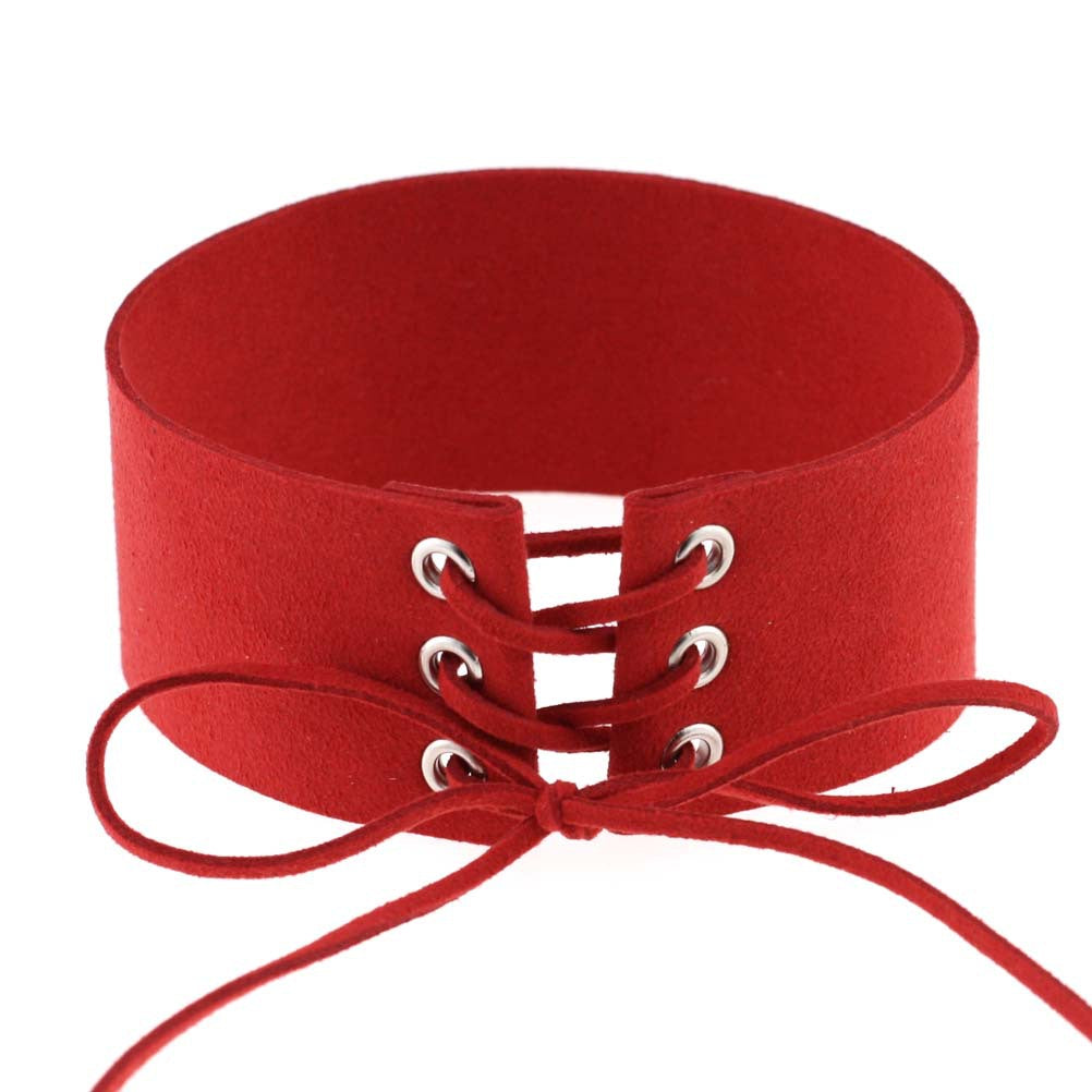 Geometric Velvet Choker Necklace