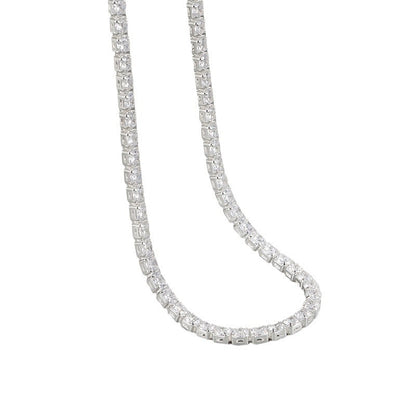 Geometric Zircon Necklace with Adjustable Chain