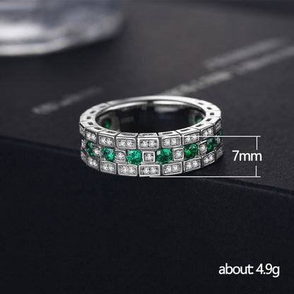 Geometric Zircon Ring