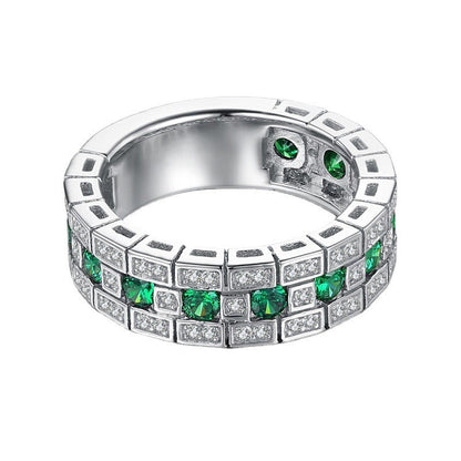 Geometric Zircon Ring