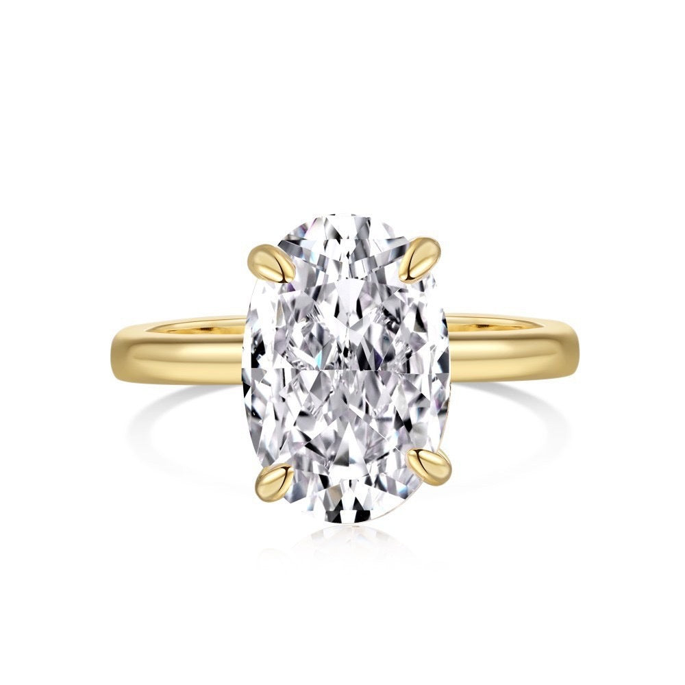 Geometric Zircon Ring Heart Shape Alloy Jewelry