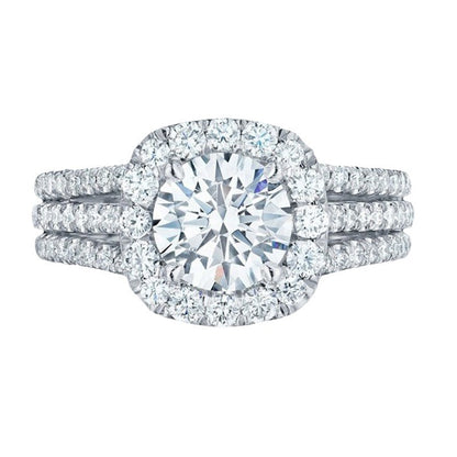 Geometric Zircon Silver Alloy Ring