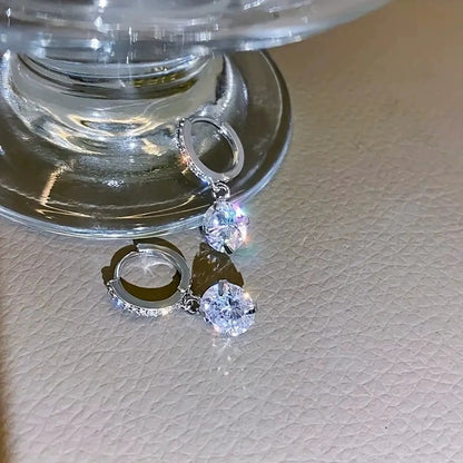 Geometric Zircon Stud Earrings