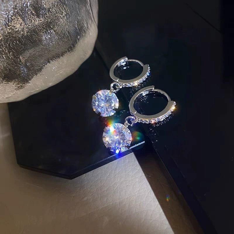 Geometric Zircon Stud Earrings