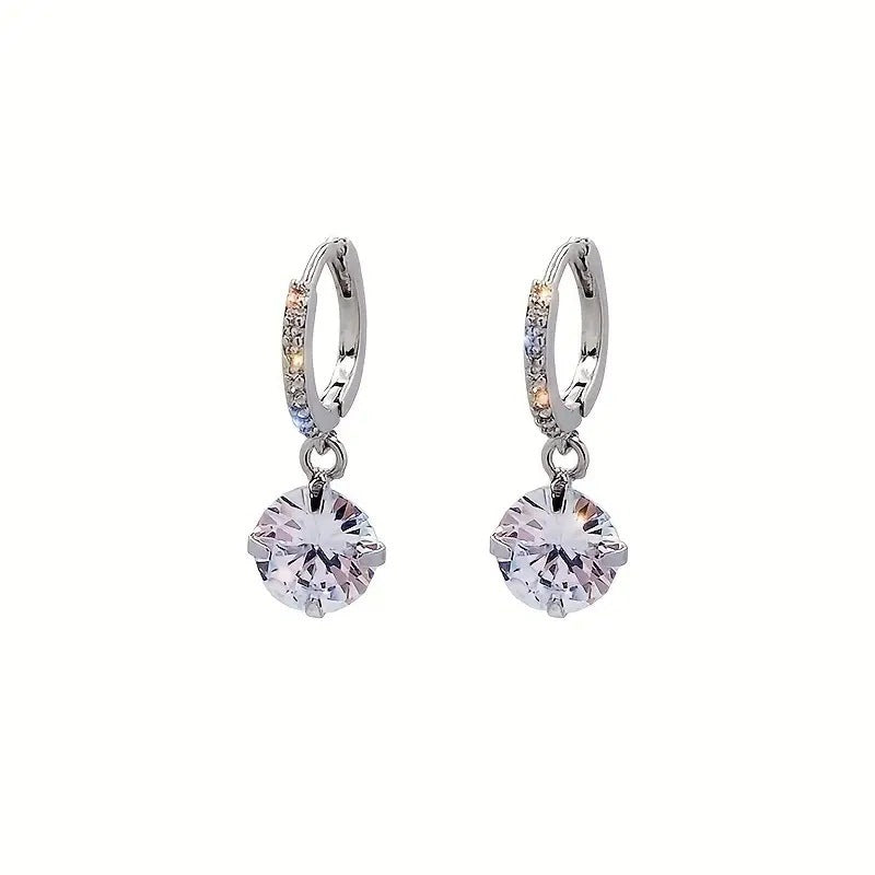 Geometric Zircon Stud Earrings