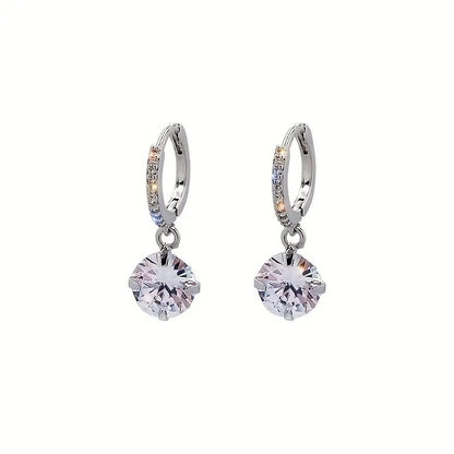 Geometric Zircon Stud Earrings