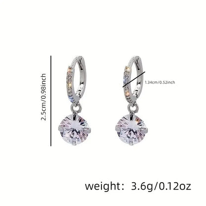 Geometric Zircon Stud Earrings
