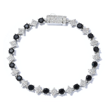 Geometric Zircon Tennis Chain Bracelet