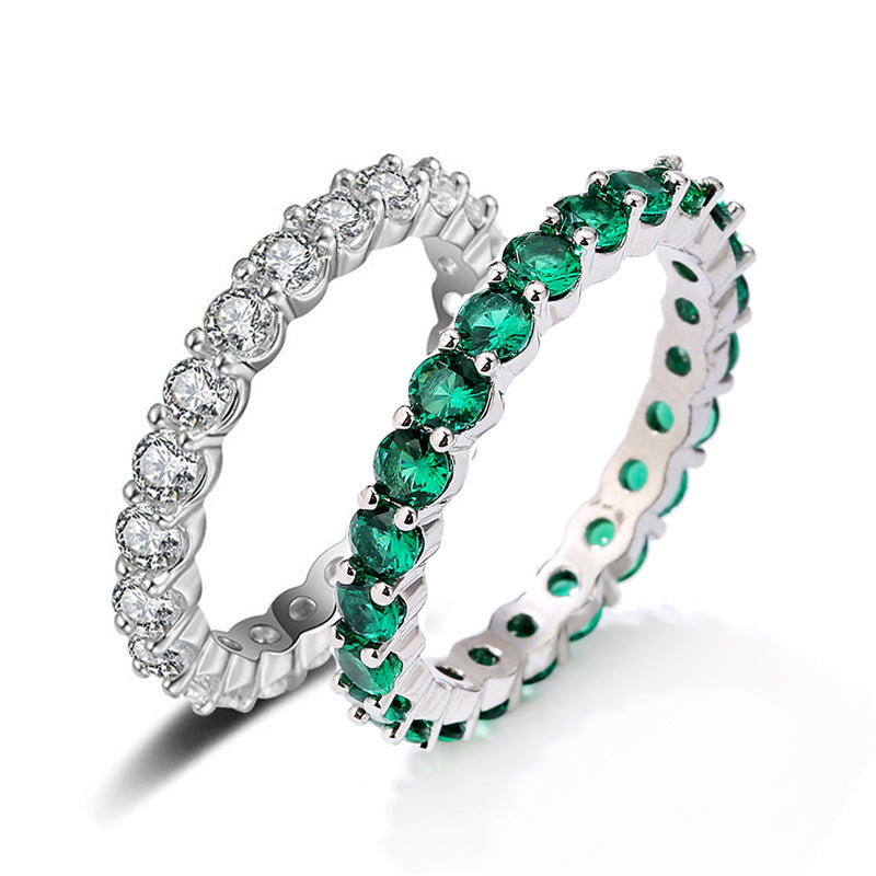 Geometric Zirconia Four-Prong Ring