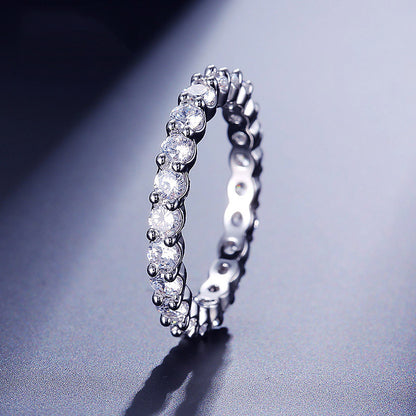 Geometric Zirconia Four-Prong Ring