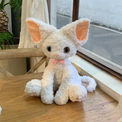German Cat Plush Toy Realistic Curly Hair Doll Companion