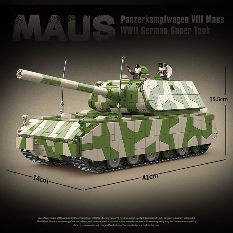 German Maus Tank Building Blocks