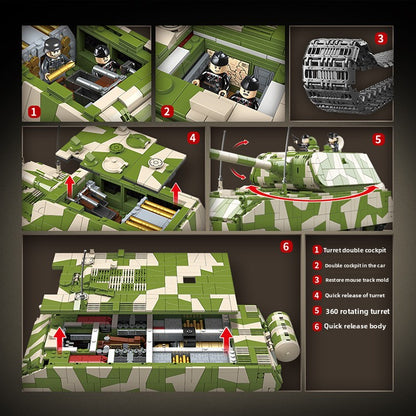 German Maus Tank Building Blocks