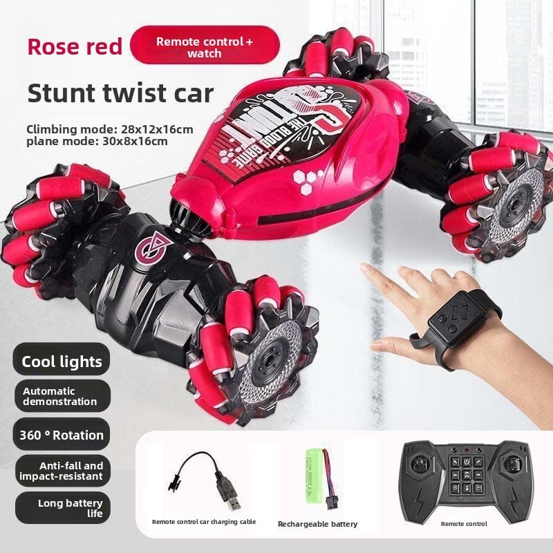 Gesture Induction Deformation Remote Control Car Children's Toy Twisted Four-wheel Drive Climbing Racing Car Boy Charged Electric Off-road Vehicle