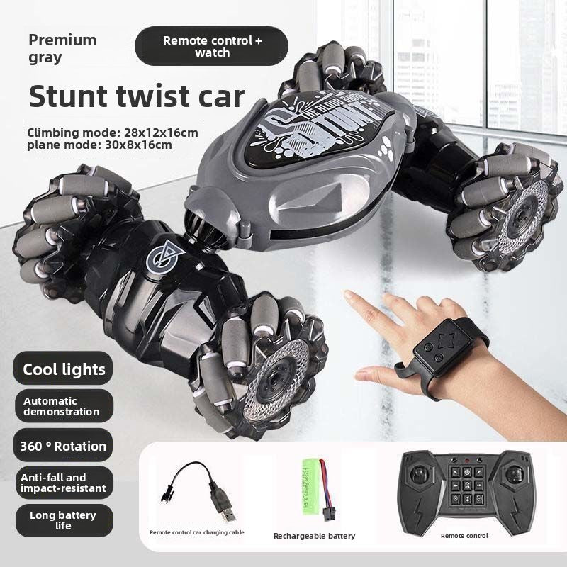 Gesture Induction Deformation Remote Control Car Children's Toy Twisted Four-wheel Drive Climbing Racing Car Boy Charged Electric Off-road Vehicle
