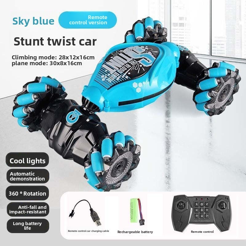 Gesture Induction Deformation Remote Control Car Children's Toy Twisted Four-wheel Drive Climbing Racing Car Boy Charged Electric Off-road Vehicle