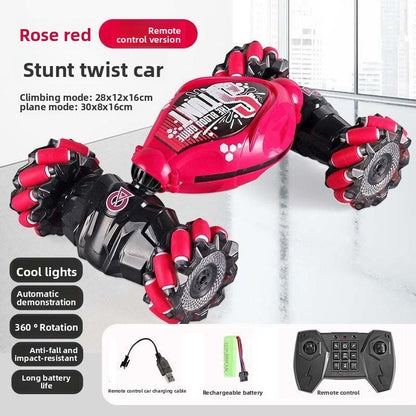 Gesture Induction Deformation Remote Control Car Children's Toy Twisted Four-wheel Drive Climbing Racing Car Boy Charged Electric Off-road Vehicle