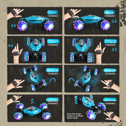 Gesture-sensing twisting car