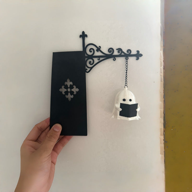 Ghost Bookshelf Decorative Lantern