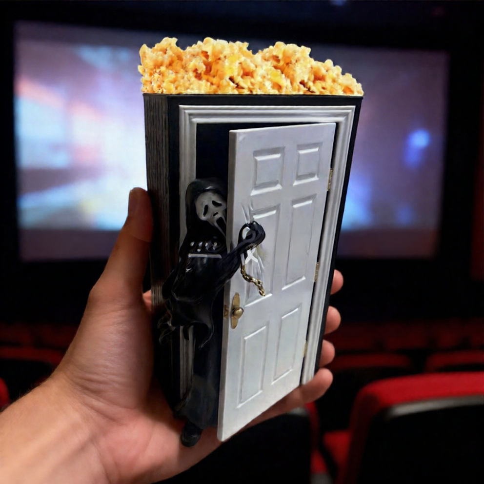 Ghost-face popcorn bucket
