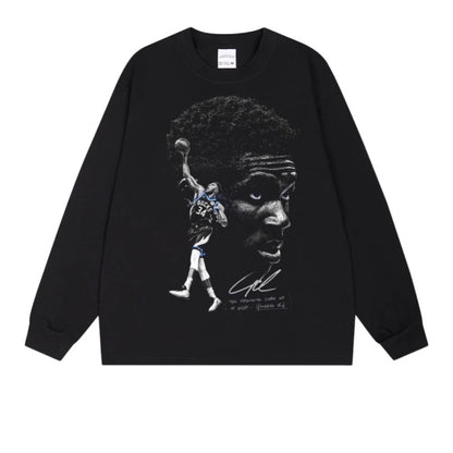 Giannis Antetokounmpo Basketball Print Cotton T-Shirt
